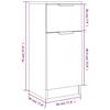 Sideboard Smoked Oak 30x30x70 cm Particle Board