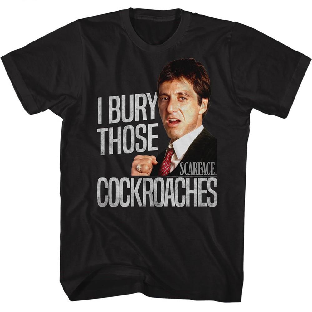 MEN039;S OFFICIAL Scarface Movie AL PACINO T-SHIRT I BURY Black Cotton SM5XL Unisex T-Shirt