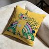 Popular TTeletubbiesed Cushion Cover Soft Decorative Pillow Case Suitable for Bedroom Sofa Car Travel Use