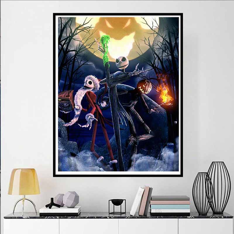 Disney Diamond Painting The Nightmare Before Christmas Jacks Double Identity Art Painting 5D Diamond Painting Art Embroidery CrossStitc RoomDecoration