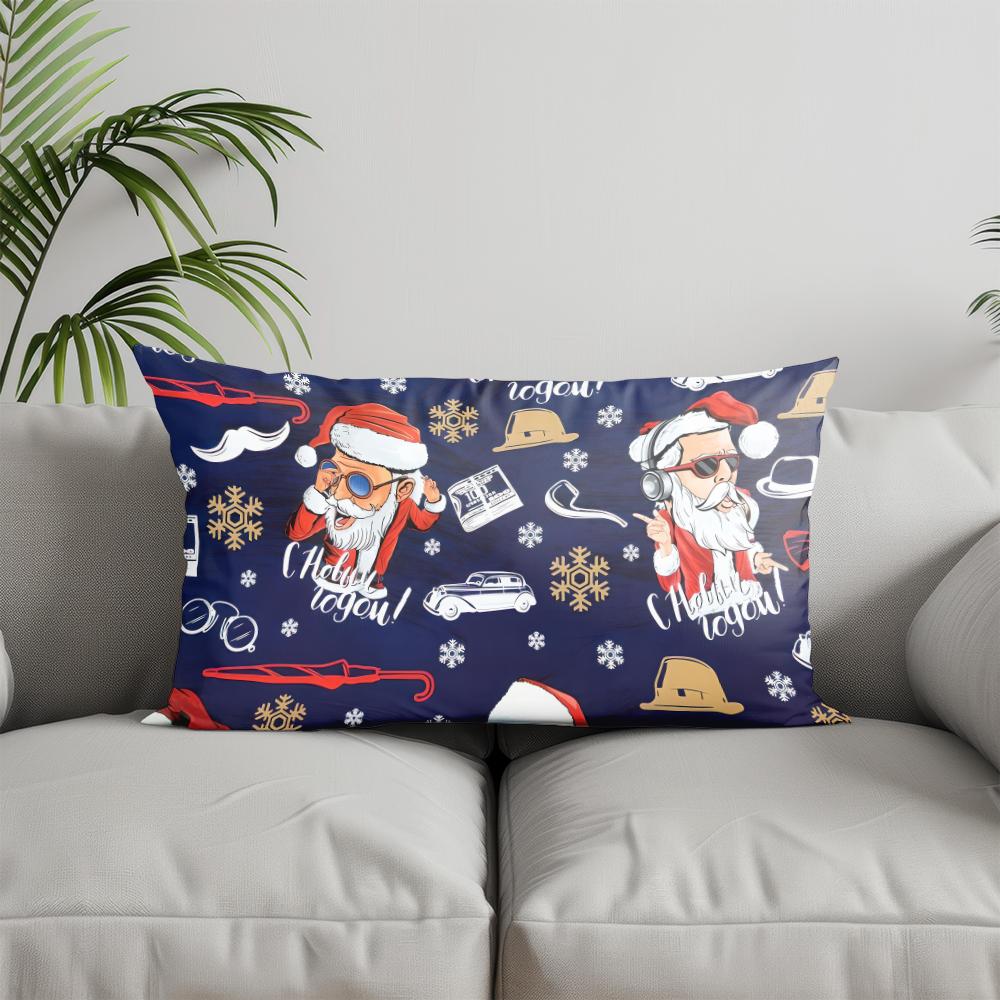Домашний Декор Рождественские Елки и Снежинки Подушка Подходит для Дивана Спальни Автомобиля Наволочка Подушка Прямоугольная Подушка для Спины