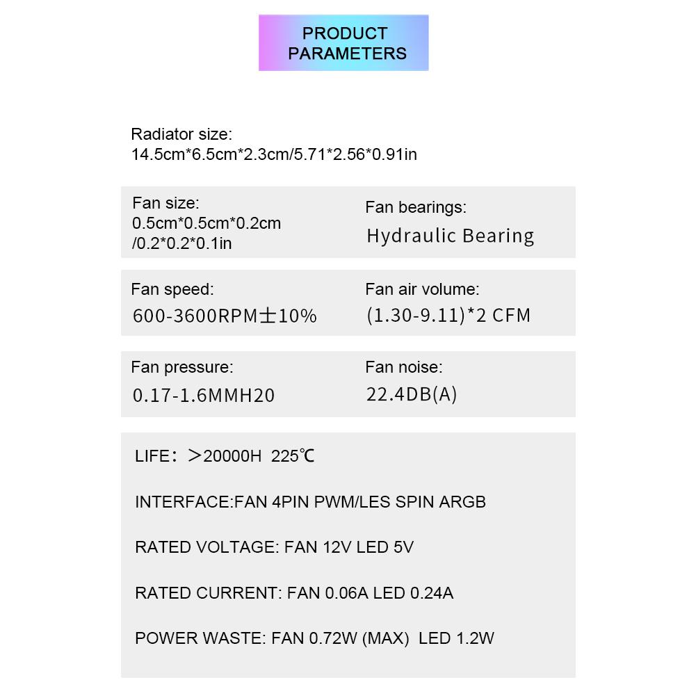 Модуль оперативной памяти 4-контактный PWM/5V 3-контактный ARGB 600 -3600 об/мин Вентилятор охлаждения оперативной памяти с двумя охлаждающими вентиляторами 5020 для кулера оперативной памяти DDR4 DDR5