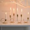 Ironwork U-shaped Double-ended Metal Candlestick Dining Table Candles Utensils Decorative Ornaments