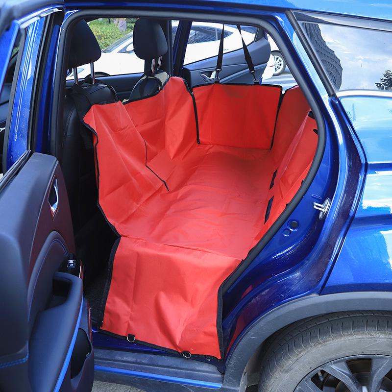 Waterproof Dog Car Seat Mat with Zipper - Pet Back Seat Cushion