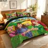 Bibi Tina Pattern Bedding Quilt Set Quilt Cover Pillowcase Home Birthday Gift(1 * duvet cover + 2 * pillowcase, without core)