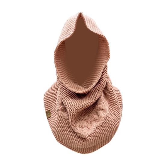 Yousheng Winter Wool Knitting Scarf Women Men Solid Color Dual Use Shawl Scarf Twist Texture Versatile Warm Hat Scarf