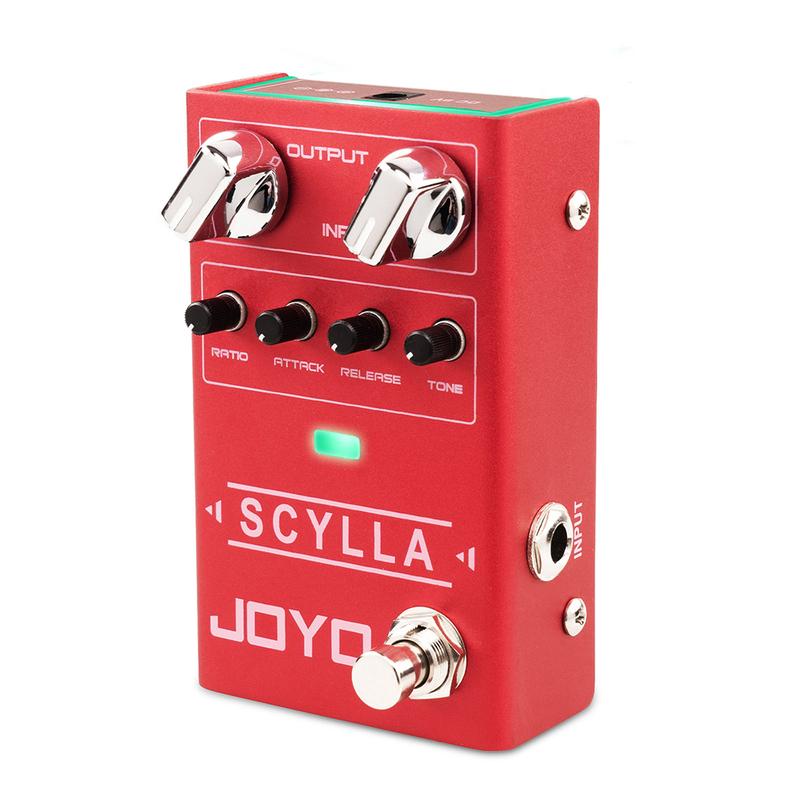 JOYO R-27 SCYLLA Bass Compressor Pedal High Dynamic Control Range Studio-grade Bass Guitar Pedal with ATTACK/RELEASE/RATIO Knobs