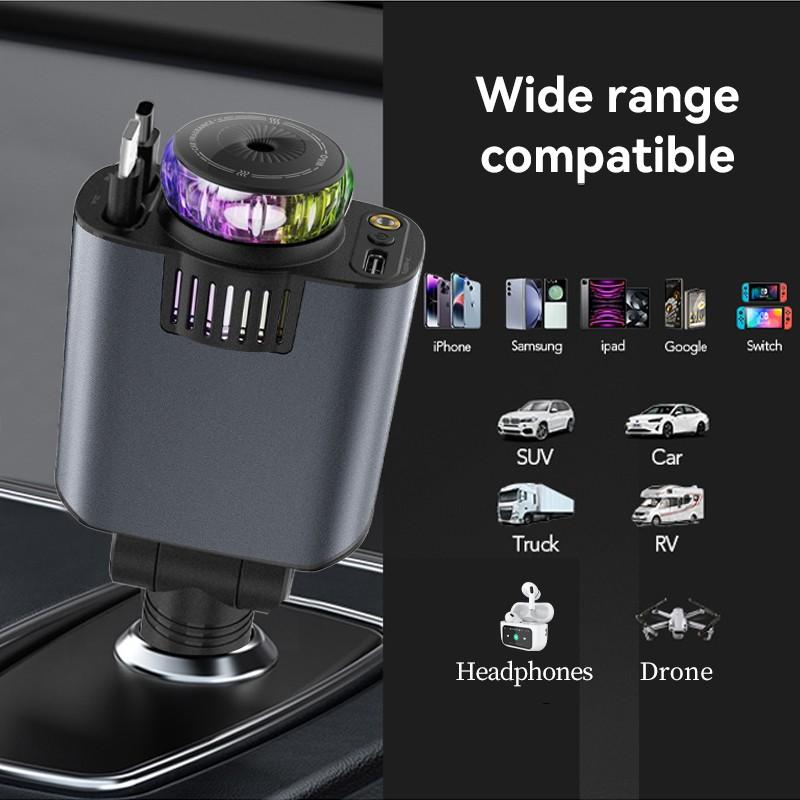 PD 45W Car Charger With Roof Starlight Aromatherapy USB Fast Charging Type-C Power Adapter for IPhone Samsung Huawei