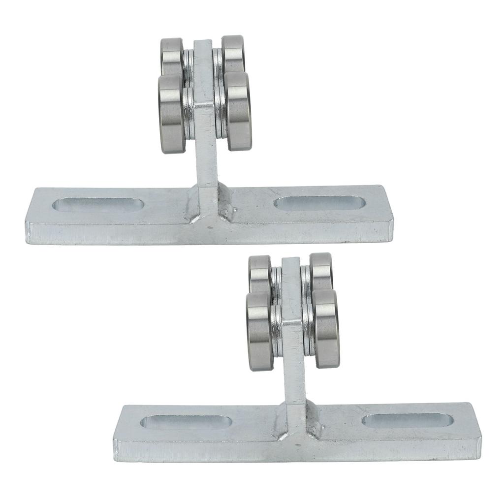 2Pcs Wheel Trolley T Shape Welded Roller Trolley Stable Bearing Track Roller Wheels for Track