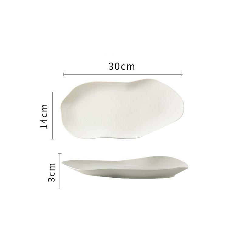 Creative Irregular Ceramic Dinner Plate Fish Plate Sushi Plate Dessert Snack Plates Salad Plates Restaurant Specialty Tableware