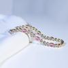 Высококачественный розовый белый AAA циркон 14K позолоченный темперамент теннисный браслет модные женские ювелирные изделия подарок ювелирные изделия для невест