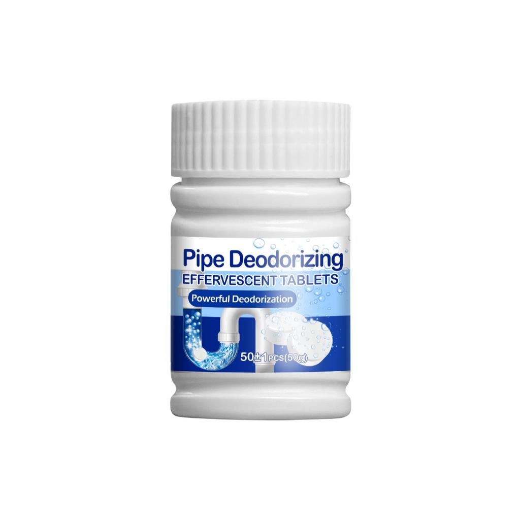 Pipe cleaning effervescent tablets, sewer toilet floor drain deodorant, bathroom sink deodorizing cleaner