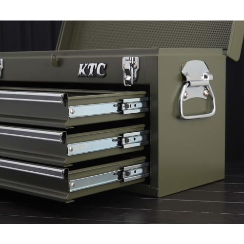 KTC Tool Chest, 3 Tiers, 3 Drawers, Olive Drab, Limited Edition Color, SKX0213ODEM
