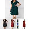 Trendy Plus Size Summer Vogue Sexy Asymmetric Hem V Neck Mini Dress For Fashion Forward Women