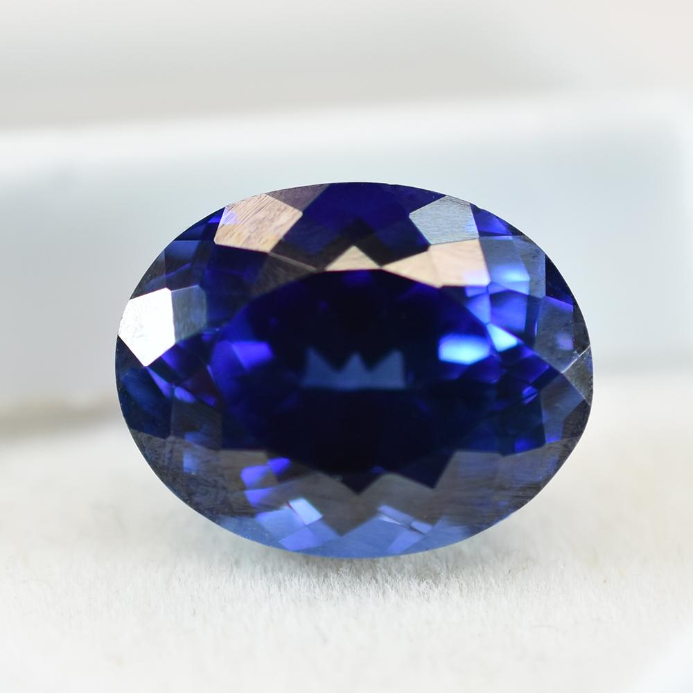Natural Blue Tanzanite Loose Gemstone 11.25 ct Oval Cut for Jewelry Making and Gem Collections