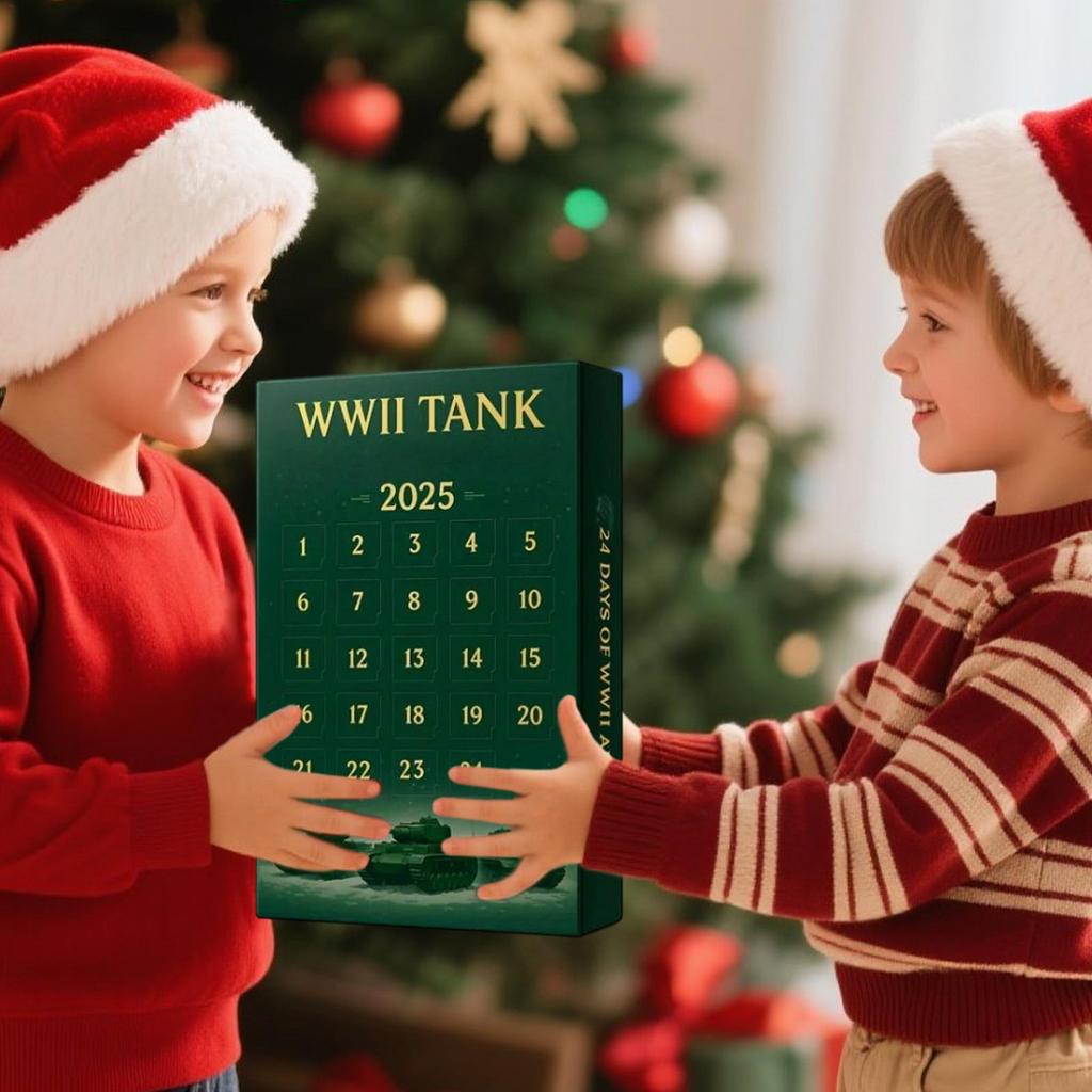 2025 Advent Christmas Calendar 2D Acrylic Tank Ornament 24 Day Countdown Home Decoration for Wall Window Door Holiday Xmas Gift