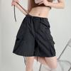 Nylon Work Shorts for Women's Summer Thin New Style for American Wide-leg Pants for Women's Straight-leg Quick-drying Five-point Pants