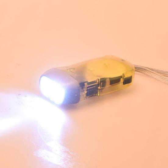 Hand Press Flashlight Weight Environmentally Light Plastic Friendly Practical Camping Hiking Emergency Flashlight for Hiking ADM