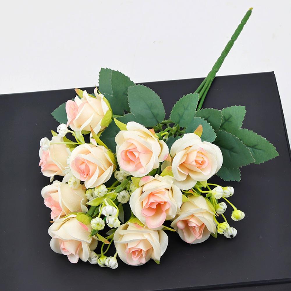 7 Colors Simulated Diamond Rose Flower DIY Party Decoration Festival Supplies Vintage Silk Rose Small Artificial Rose Flowers