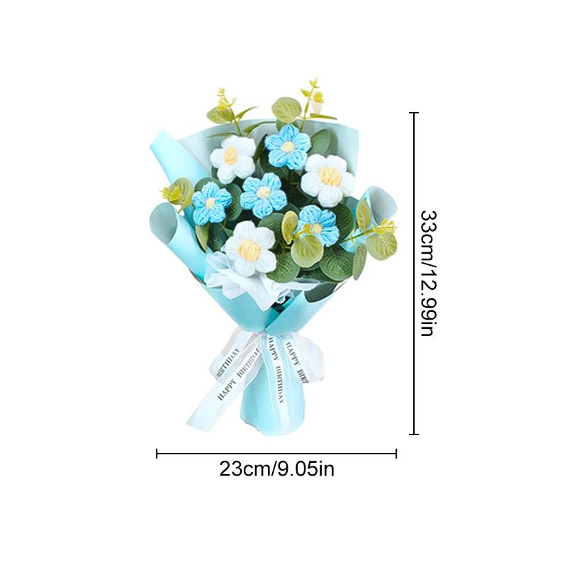 Вязаный крючком цветок-пух ручной работы своими руками на День святого Валентина День матери реквизит для фотосъемки искусственный