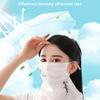 Women Flower Print UV Face Shield Breathable Veil Face Mask For Women Girls Thin Triangle Neck Gaiter Elegant