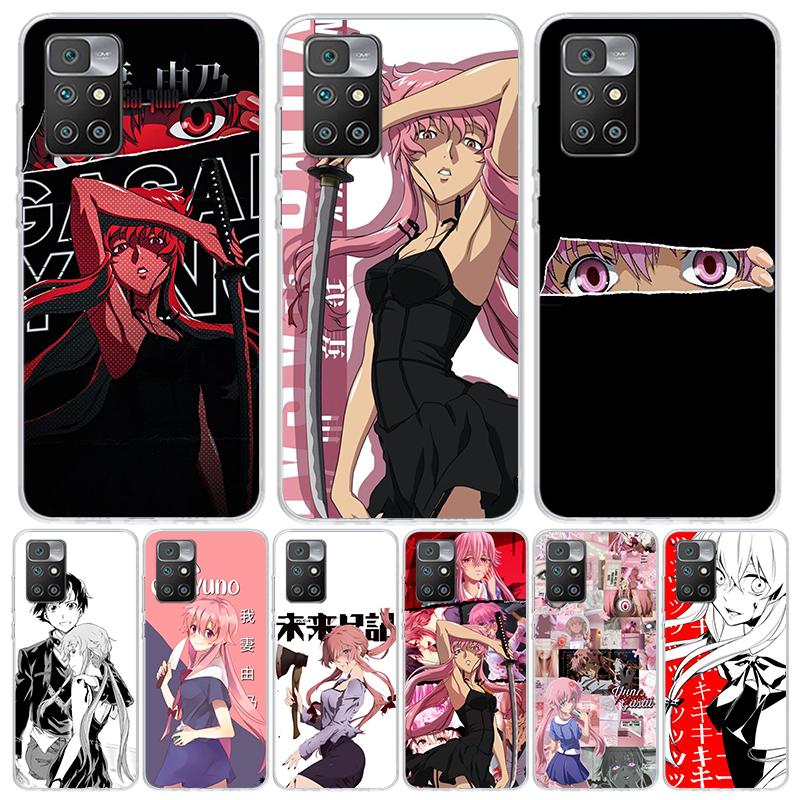 Mirai Nikki Gasai Yuno Anime Phone Case For Xiaomi Redmi 12C 13C 14C 12 13 10 10A 10C 9 9A 9C 9T 8 8A 7 7A 6 6A K70 K60 K40 K20