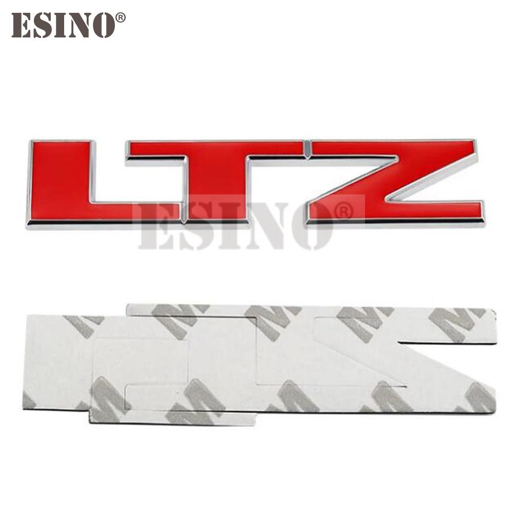 AABHC1 Car Styling 3D LTZ Metal Zinc Alloy Car Sticker Badge Body Rear Trunk Adhesive Decal Emblem for Chevrolet Silverado Cruze Spark