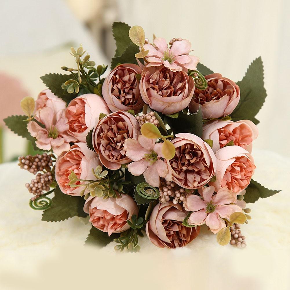 Office Decoration Rose Flower Simulated Bouquet High Quality