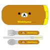 OSK Сдвижная тарелка-трио и Rilakkuma Ланч-бокс, Можно мыть в посудомоечной машине, В наборе, 16,5 см, Палочки для еды, Ложка, Вилка, Лицо, RIF, Коробка, Безопасный, Япония, CT-20