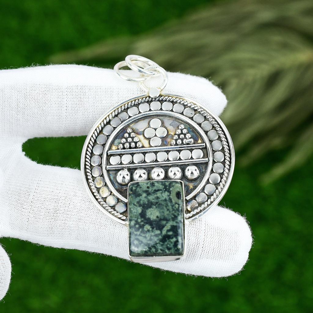 Friendship Day Sale Natural Kambaba Jasper New Pendant Jewelry Sterling Silver