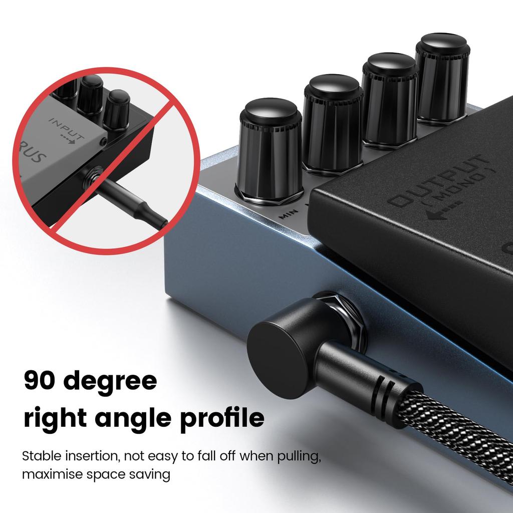 MOSWAG плоские соединительные кабели 6 6 дюймов гитарный педаль эффектов инструментальный кабель дюймовый прямоугольный штекер плоский гитарный соединительный кабель для разнообразного аудиооборудования упаковка,