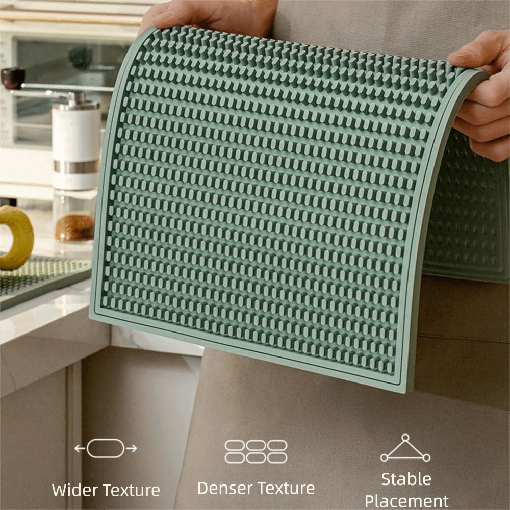 Thickened PVC Countertop Bar Mat Non-slip Table Placemat Kitchen Drain Mat  Kitchen Countertop