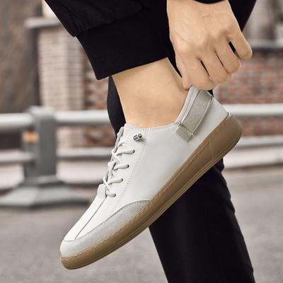 FashionHigh Quality Men Casual Shoes Men Comfortable Walking Shoes Men's Natural Leather School Shoes Fashion Mens Comfortable Sneakers