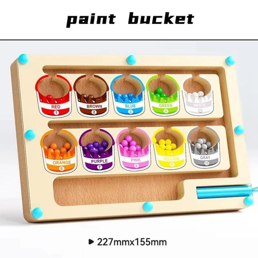 Wooden Bead Maze Toy for Kids – Colorful Wire Roller Coaster Game for Early Learning & Coordination