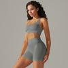 Nessaj Summer Yoga Set Women Fitness Suits Seamless Push Up Bra High Waist Shorts Gym Sportswear