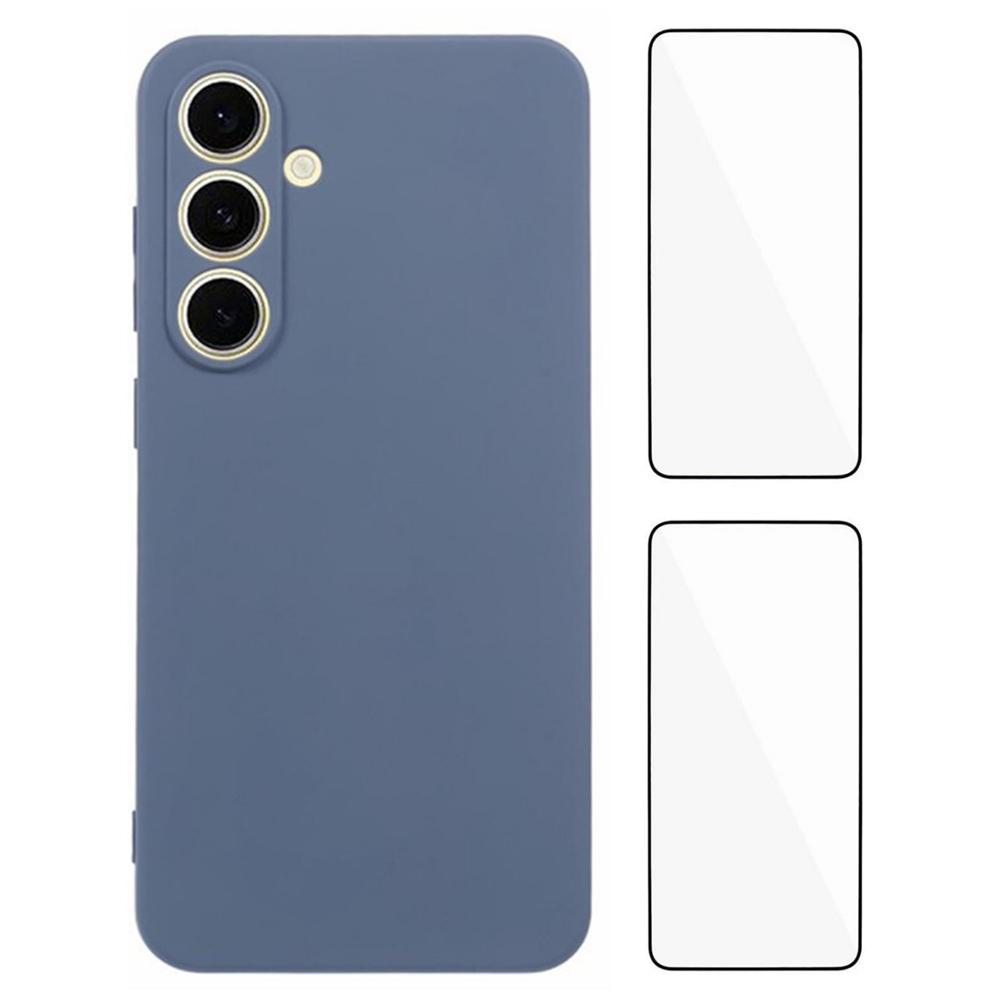 WANLONFENG RB3 Series For Samsung Galaxy A26 5G Case with 2Pcs Screen Film Precise Lens Hole Soft TPU Phone Back Cover
