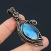 Labradorite Gemstone Copper Wire Wrap Handmade Pendant For Gift Jewelry