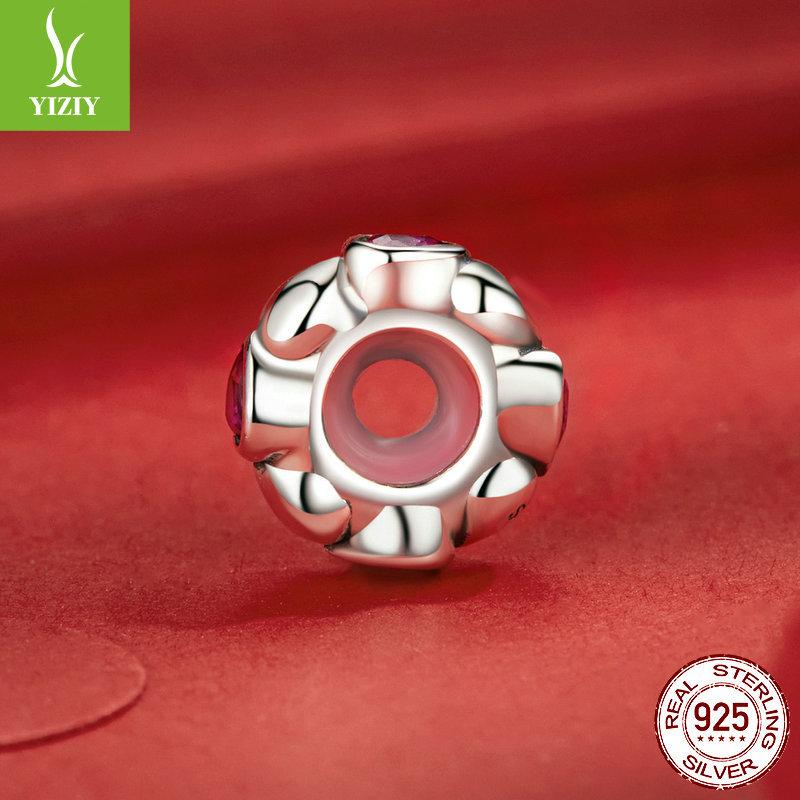 Love Splicing Diy Silicone Positioning Bracelet Beads, Fashionable And Versatile S925 Sterling Silver Heart-Shaped Beads