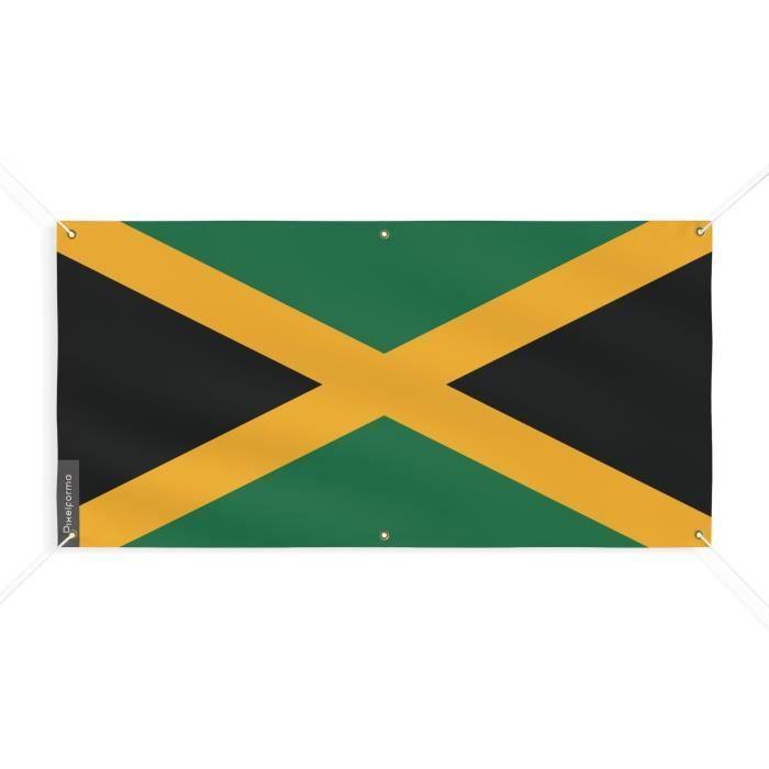 Bannière - Jamaïque - 40x80cm - Polyester - 6 Oeillets - Impression Numérique