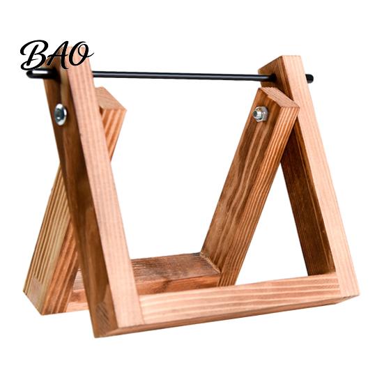 Craft Room Organization Accessories Wooden Crochet Yarn Holder, Rotatable Portable Organizer Rack, Stable Holder for Knitting Mortise And Tenon Frame