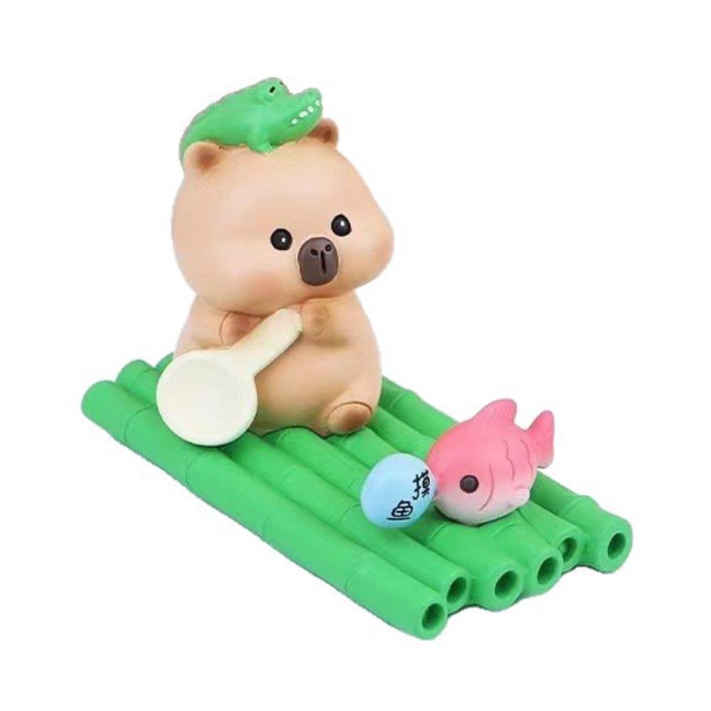 Desk Decor Capybara Mobile Phone Stand Figure Model Capybara Cell Phone Bracket Desktop Ornaments