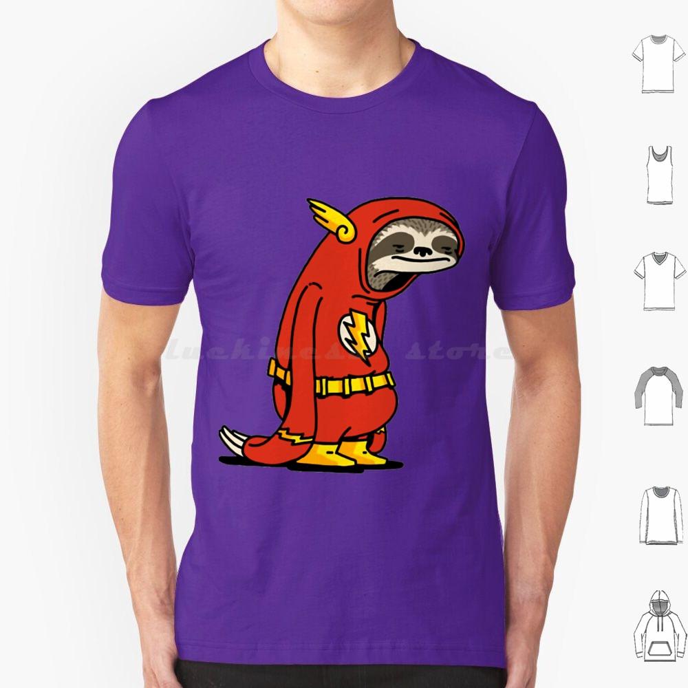 Flash Sloth Funny Superhero T Shirt Big Size 100 Cotton Flash Sloth Funny Superhero