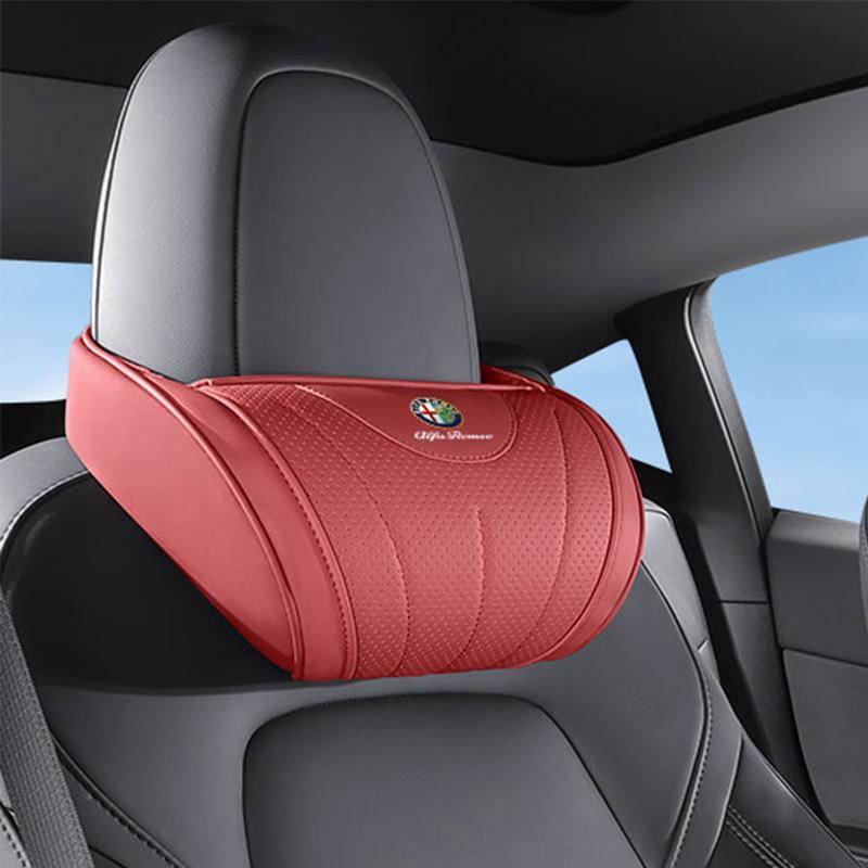 Hub Caps 2026 Hot Sticker High-end Leather Car Seat Headrest Memory Foam Comfort Neck Pillow For Alfa Romeo 159 166 156 Spider G XGHIJ1