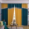 Curtain Shading Waterproof Antifouling Thickened Living Room Balcony Bedroom Full Shading Thermal Insulation and Sunscreen Curtains Rod