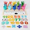 Wooden Counting Board Educational Toy For Kids Math Skills And Color Sorting