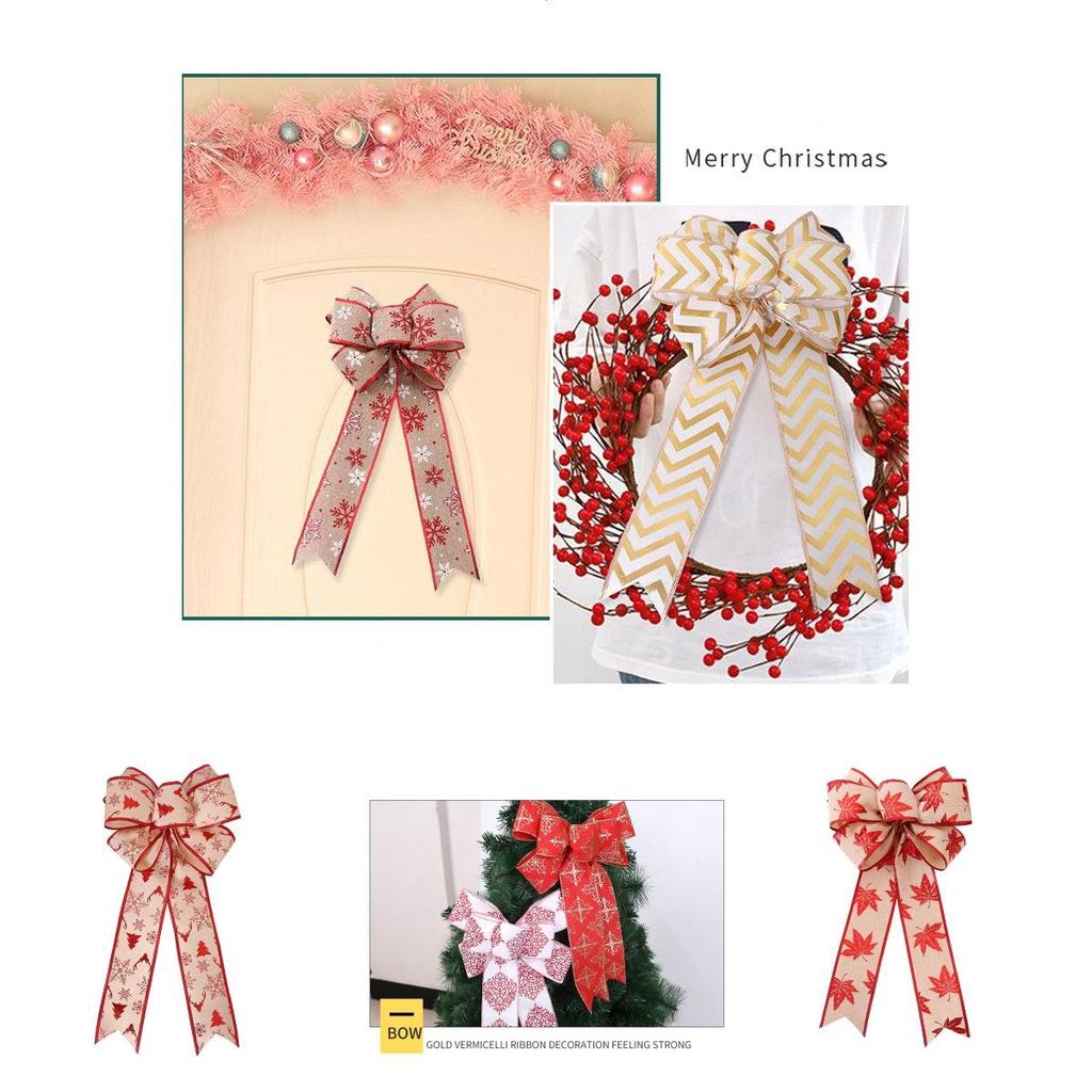 Beautifully Designed Christmas Bow Ornaments For Exquisite Xmas Tree Decorations