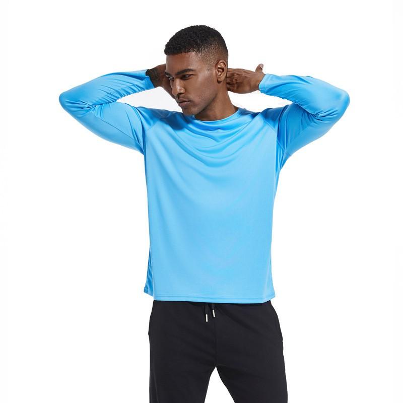 Mens Quick-Dry Long Sleeve Outdoor Hiking T-Shirt Breathable Loose Fit Trekking Camping Fishing