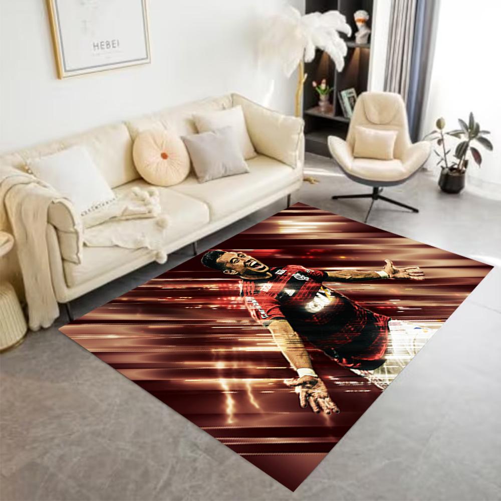 Football Player Action Area Rug Design for Dining Room Balcony Decorate room Study room Antislip Carpet Anime Office Decor