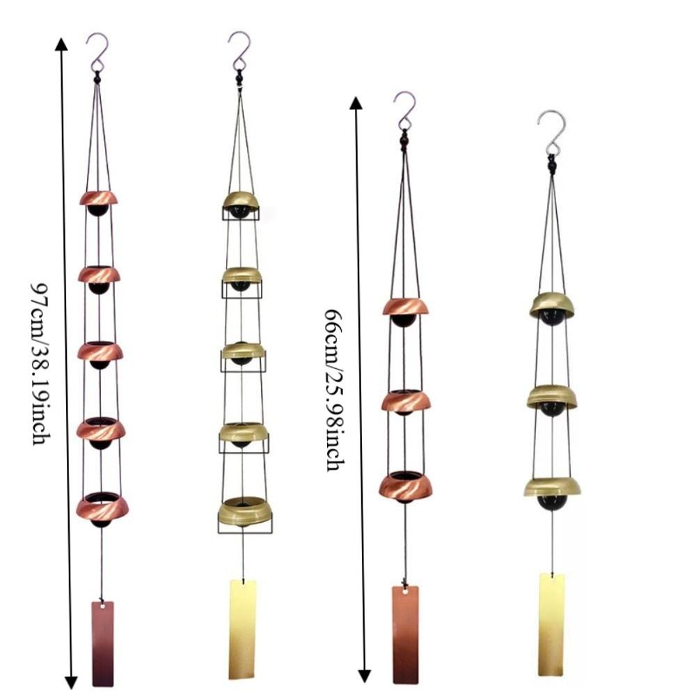 Crisp Sound Temple Wind Bell 3/5 Layer Wishing Wind Chime Balconies