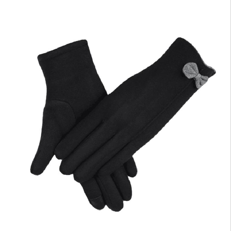 Warm Gloves In Spring and Autumn Women Riding Driving Cold Imitation Rabbit Velvet Super Soft Warm Plus Velvet Touch Screen Gloves.